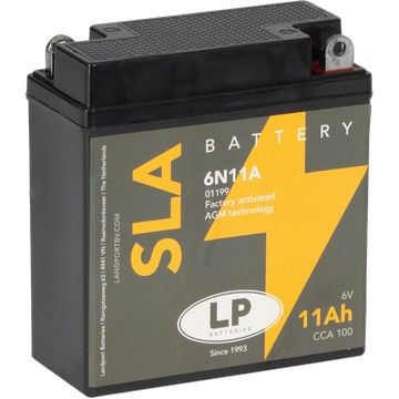 LANDPORT akumulátor 6N11A SLA (MS 6N11A) 6V 11AH (CCN 100) 121X58X130 bezúdržbový - předplněný (10)